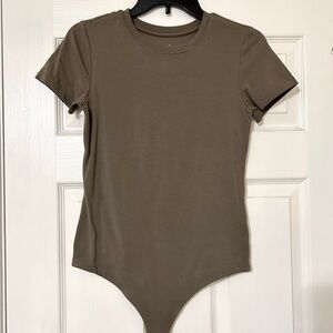 Nuuds Brown Short Sleeve Tee Bodysuit
